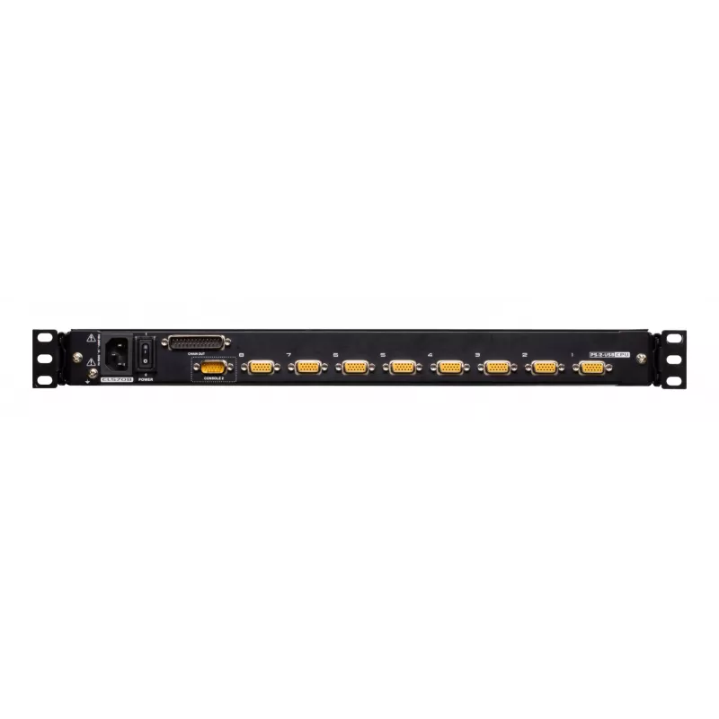 Consola de rack Secomp CL5708MW 17,3 polegadas (43,9 cm) LCD 1920×1080, teclado e rato USB/PS/2, VGA, 1U, preto