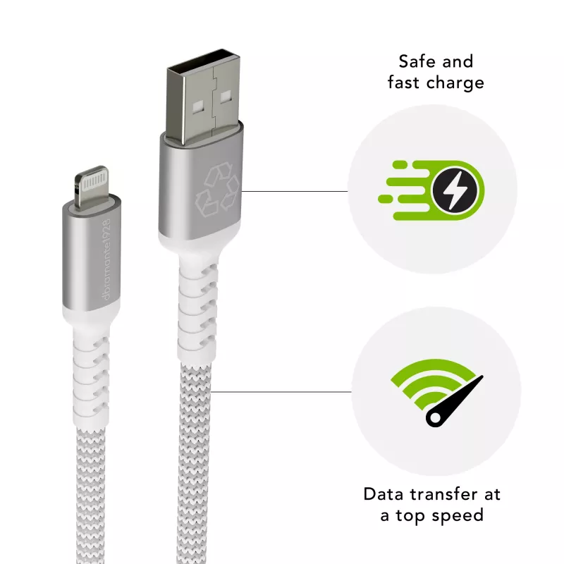 dbramante1928 re-charge Pro - cabo BRD 2,5 m USB-A para Lightning -W