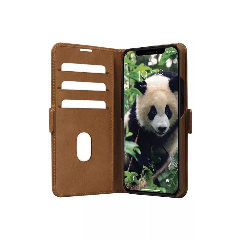 Capa carteira dbramante1928 iPhone 14 Pro Max Tan 3 compartimentos para cartões