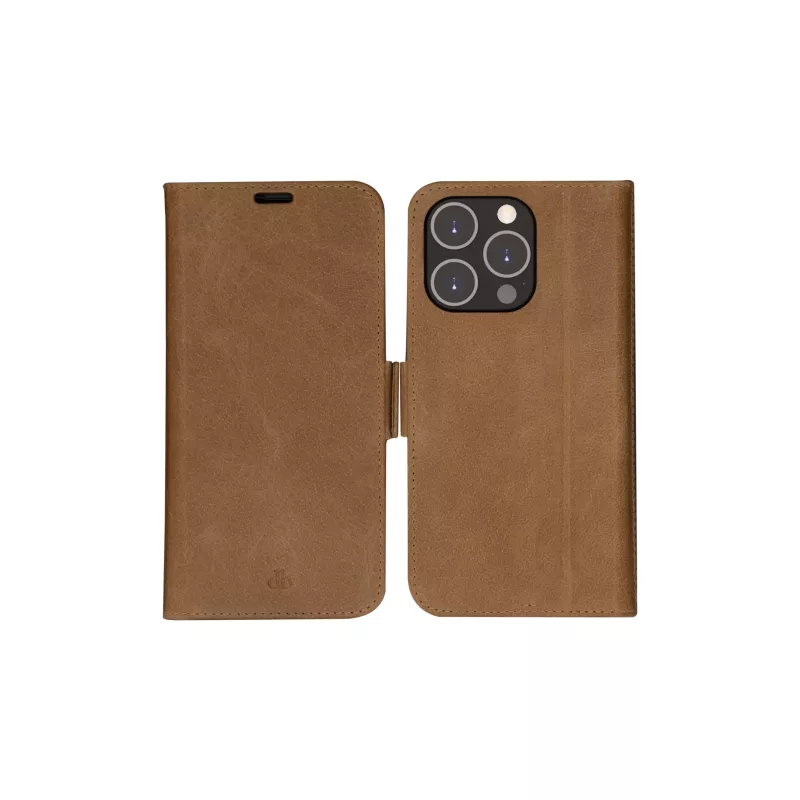Capa carteira dbramante1928 iPhone 14 Pro Max Tan 3 compartimentos para cartões