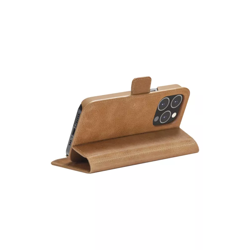 Capa carteira dbramante1928 iPhone 14 Pro Max Tan 3 compartimentos para cartões