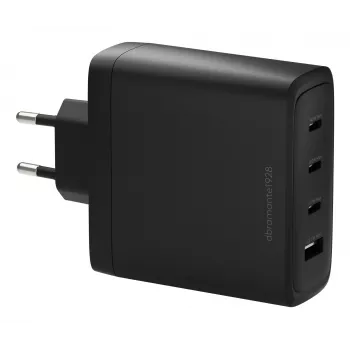 dbramante1928 re-charge IT EU carregador de parede — 3× USB-C (total 140 W) + 1× USB-A, interior, AC, preto