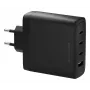 dbramante1928 re-charge IT EU carregador de parede — 3× USB-C (total 140 W) + 1× USB-A, interior, AC, preto