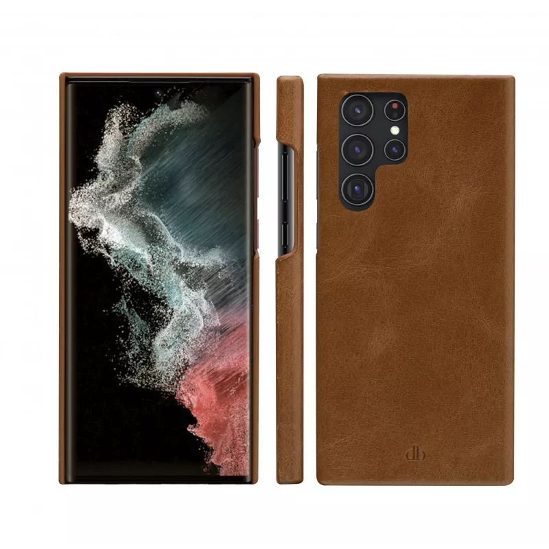 Capa folio dbramante1928 Lynge para Samsung Galaxy S22 Ultra, tan, suporta ecrãs até 17,3 cm (6,8 polegadas), suporte de mesa