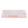 Teclado sem fios ASUS Marshmallow KW100 75% Bluetooth — QWERTZ alemão, interruptores de tesoura, rosa