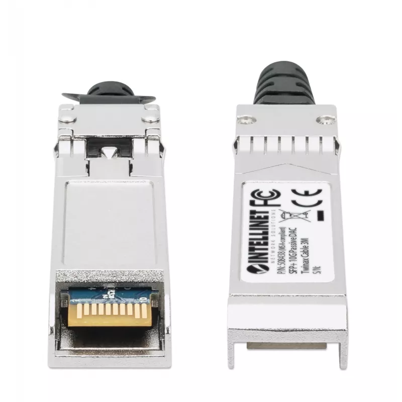Intellinet cabo twinax de cobre passivo SFP+ 10G direct-attach 3m 30AWG compatível com MSA SFP-H10GB-CU3M