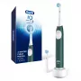 Escova de dentes elétrica BRAUN iO2 — escova de dentes recarregável para adultos, 3 modos, sensor de pressão, 2 cabeças de escova, Forest Green