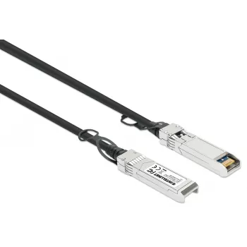 Cabo Twinax de cobre de ligação direta passivo Intellinet 5m 10G SFP+ 24AWG compatível com MSA SFP-H10GB-CU4M