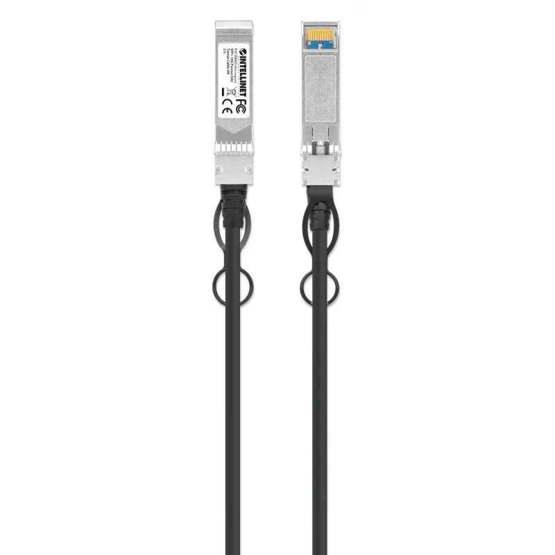 Cabo Twinax de cobre de ligação direta passivo Intellinet 5m 10G SFP+ 24AWG compatível com MSA SFP-H10GB-CU4M