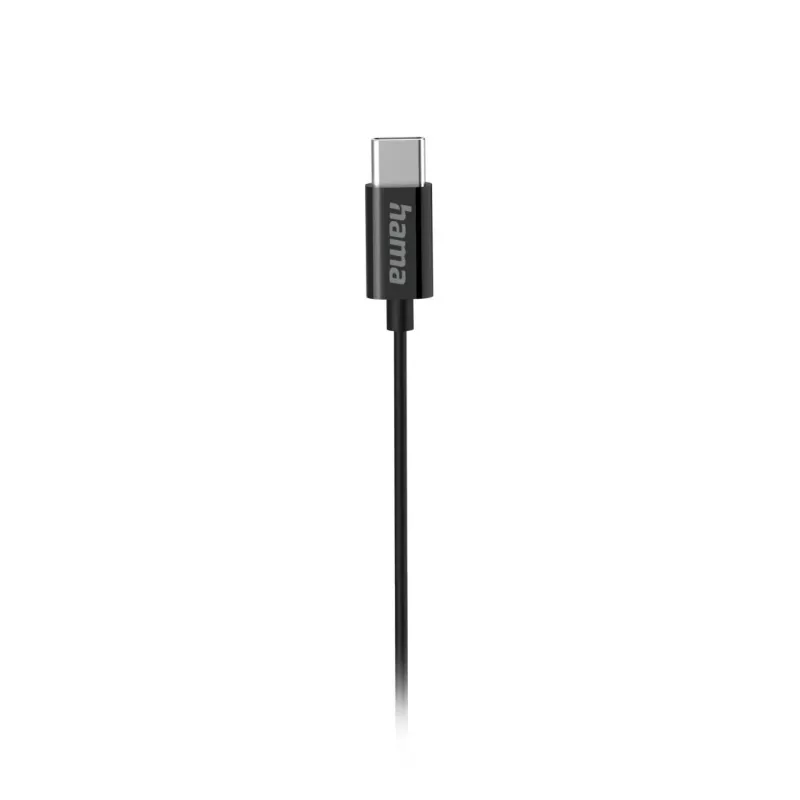 Headset Hama Curly com fios In-Ear chamadas/música USB Type-C preto