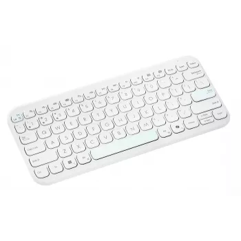 Teclado Bluetooth sem fios ASUS KW100 Marshmallow – layout 75%, QWERTZ, interruptores de tesoura, branco