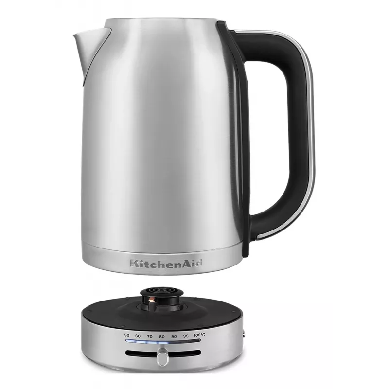 KitchenAid 5KEK1701ESX chaleira 1,7 l 2400 W preto, aço inoxidável