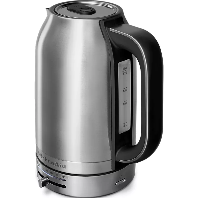 KitchenAid 5KEK1701ESX chaleira 1,7 l 2400 W preto, aço inoxidável