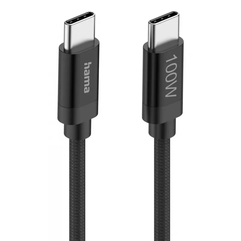 Cabo USB Hama Fabric USB 2.0 1,5 m USB C preto