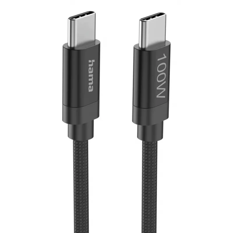 Cabo USB Hama Fabric USB 2.0 3 m USB C preto