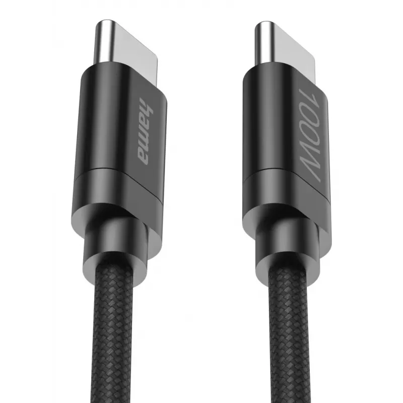 Cabo USB Hama Fabric USB 2.0 3 m USB C preto