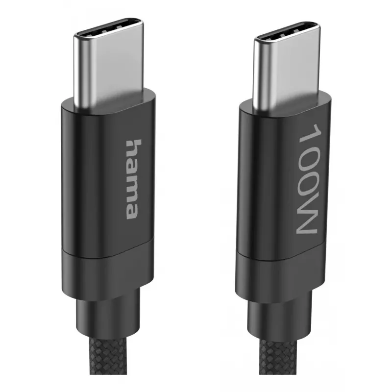 Cabo USB Hama Fabric USB 2.0 3 m USB C preto