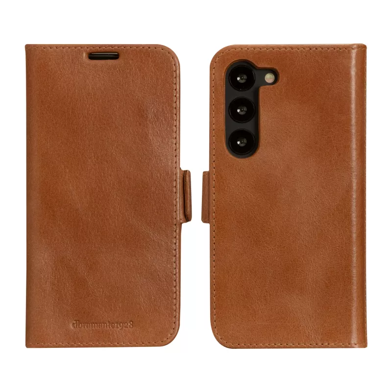 Capa tipo carteira dbramante1928 Lynge para Samsung Galaxy S23, pele, castanho, ecrã 6,1