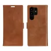Capa tipo carteira dbramante1928 Lynge para Samsung Galaxy S23 Ultra, tan, 3 compartimentos para cartões, compatível com ecrã 17,3 cm (6,8