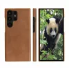 Capa tipo carteira dbramante1928 Lynge para Samsung Galaxy S23 Ultra, tan, 3 compartimentos para cartões, compatível com ecrã 17,3 cm (6,8