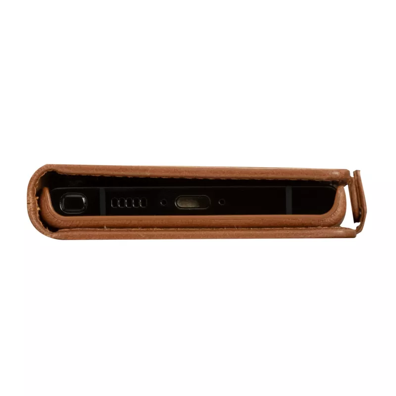 Capa tipo carteira dbramante1928 Lynge para Samsung Galaxy S23 Ultra, tan, 3 compartimentos para cartões, compatível com ecrã 17,3 cm (6,8