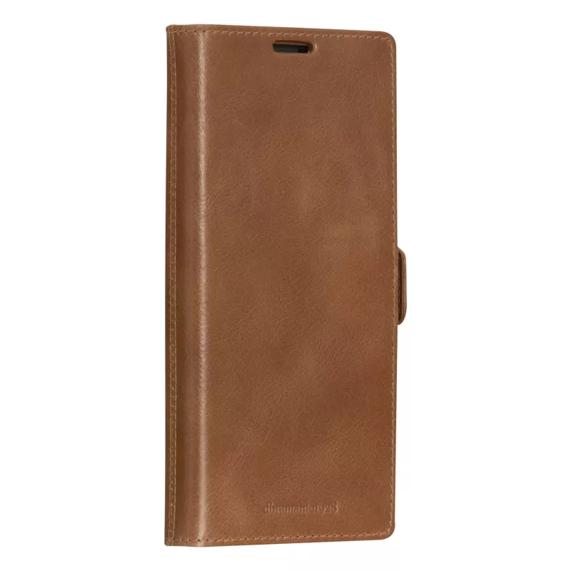 Capa tipo carteira dbramante1928 Lynge para Samsung Galaxy S23 Ultra, tan, 3 compartimentos para cartões, compatível com ecrã 17,3 cm (6,8