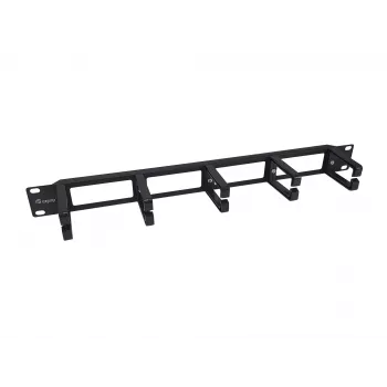 Equip Painel de gestão de cabos para montagem em rack 19 polegadas, Preto
