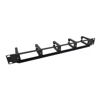 Equip Painel de gestão de cabos para montagem em rack 19 polegadas, Preto