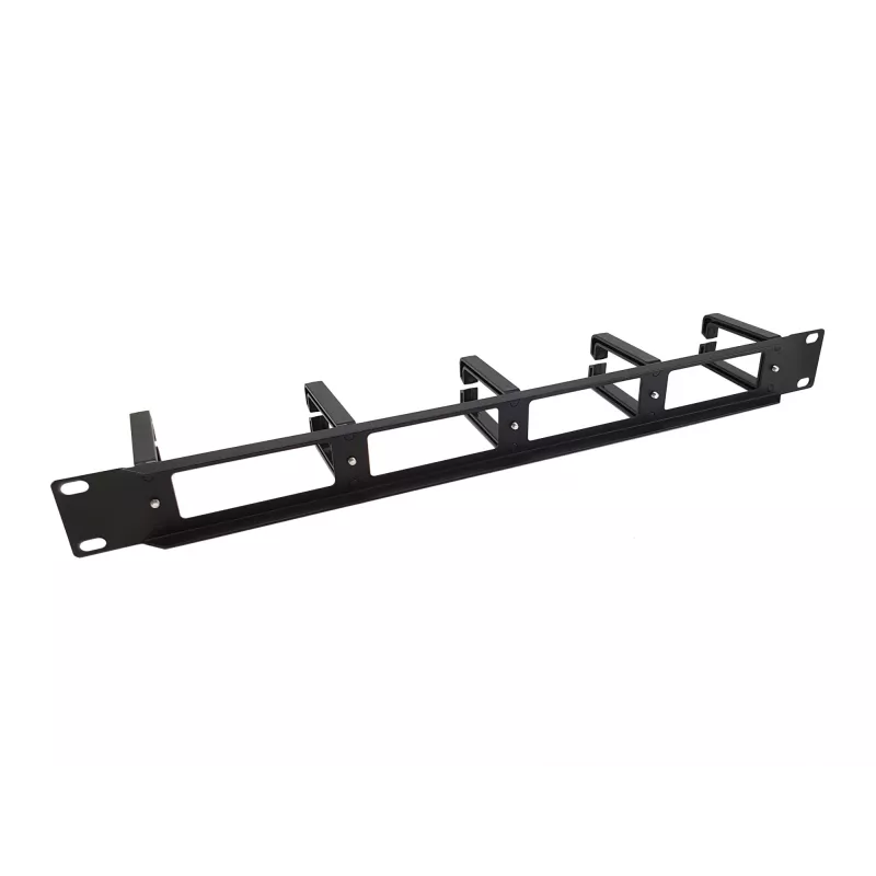 Equip Painel de gestão de cabos para montagem em rack 19 polegadas, Preto