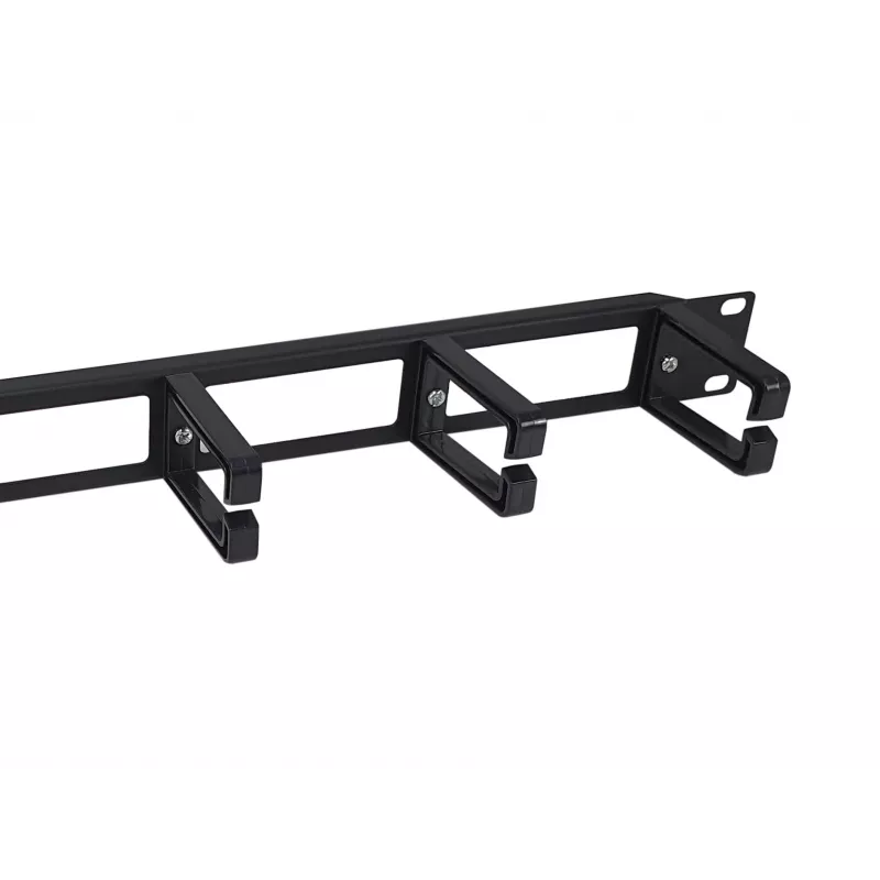 Equip Painel de gestão de cabos para montagem em rack 19 polegadas, Preto