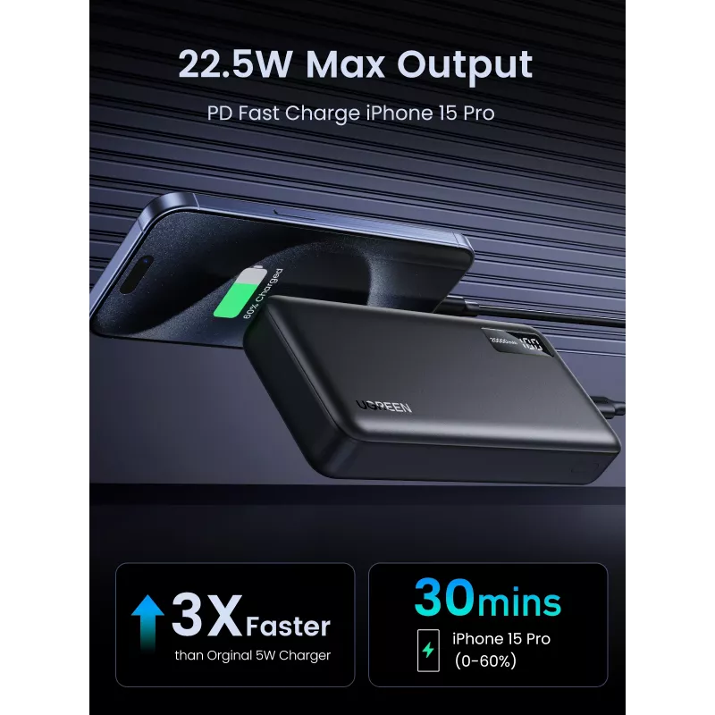 Ugreen 25683 Powerbank 20000 mAh preto
