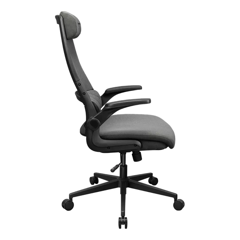 Cadeira de escritório/gaming Cougar Stryder — assento e encosto em tecido, cinzento, área de implantação 710 × 675 mm, altura mín. 115 cm