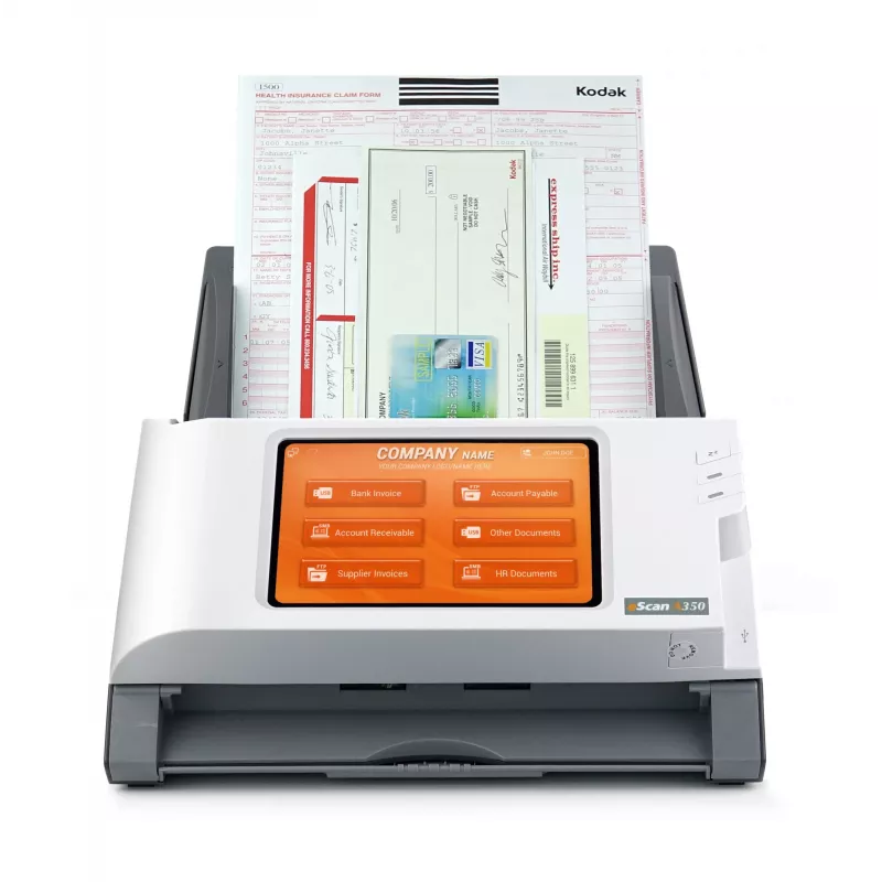 Plustek eScan A350 Enterprise ADF + Digitalizador com alimentação manual 600 x 600 DPI A4 preto, branco