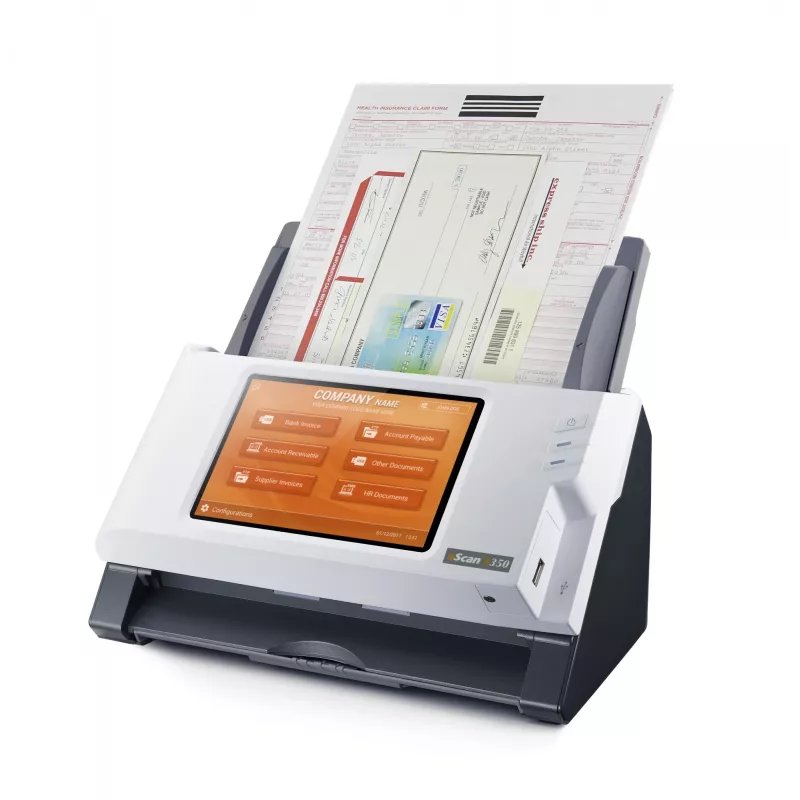 Plustek eScan A350 Enterprise ADF + Digitalizador com alimentação manual 600 x 600 DPI A4 preto, branco