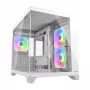 Caixa de PC Mini Tower Cougar FV150 ARGB branco — Micro-ATX / Mini-ITX, janela lateral, 2x120mm + 1x120mm ventoinhas, baías de 2,5 polegadas e 3,5 polegadas