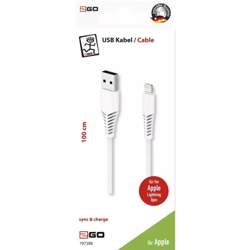 Cabo Lightning 2GO 797288 1 m Branco USB B