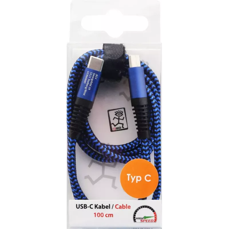 Cabo USB 2GO 797194 USB 3.2 Gen 1 1 m USB C Azul