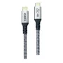 Cabo USB 2GO 797512 USB 3.2 Gen 2 1,2 m USB C Preto Prateado
