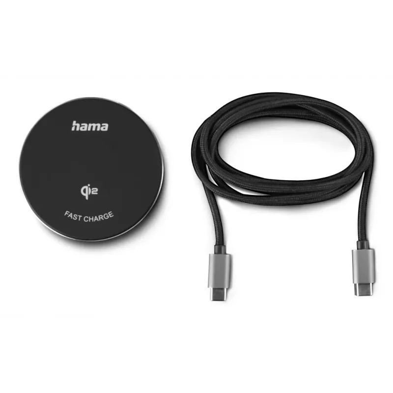 Carregador móvel Hama 00201735 smartphone preto USB carregamento sem fios carregamento rápido interior