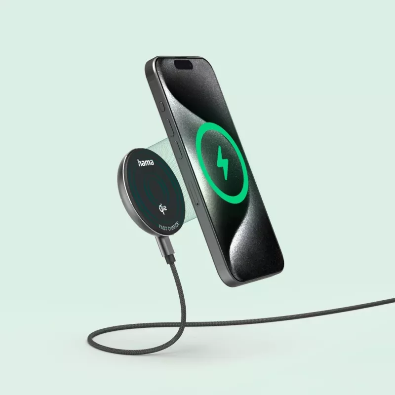 Carregador móvel Hama 00201735 smartphone preto USB carregamento sem fios carregamento rápido interior