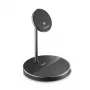 Carregador Hama 00201738 para dispositivos móveis auscultadores, smartphone preto USB carregamento sem fios função de carregamento rápido interior