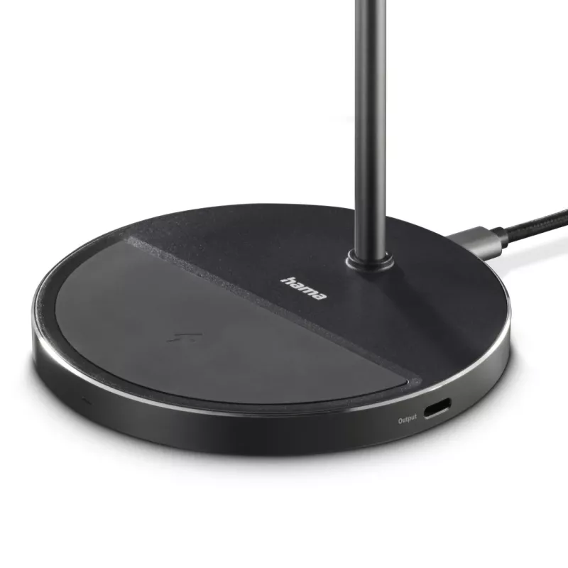 Carregador Hama 00201738 para dispositivos móveis auscultadores, smartphone preto USB carregamento sem fios função de carregamento rápido interior
