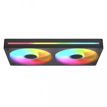 Ventoinha Cougar Unity240-FB Single-Frame 240 ARGB PWM forward, 120 mm, 700–2500 RPM, FDB, 5,4 mmH₂O, preto