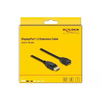 Cabo de extensão DisplayPort 1.2 DeLOCK 4K 60 Hz 3 m