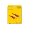 Cabo DisplayPort DeLOCK 16K 60 Hz 2 m vermelho metal