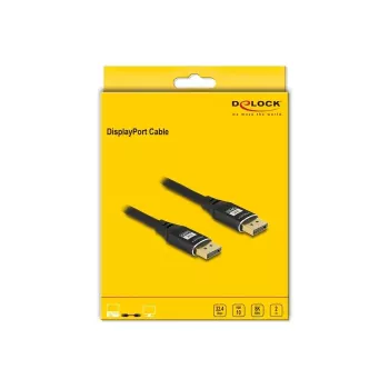 Cabo DisplayPort DeLOCK 8K 60 Hz 2 m preto metal