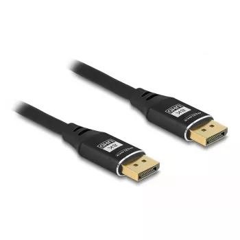 Cabo DisplayPort DeLOCK 8K 60 Hz 2 m preto metal