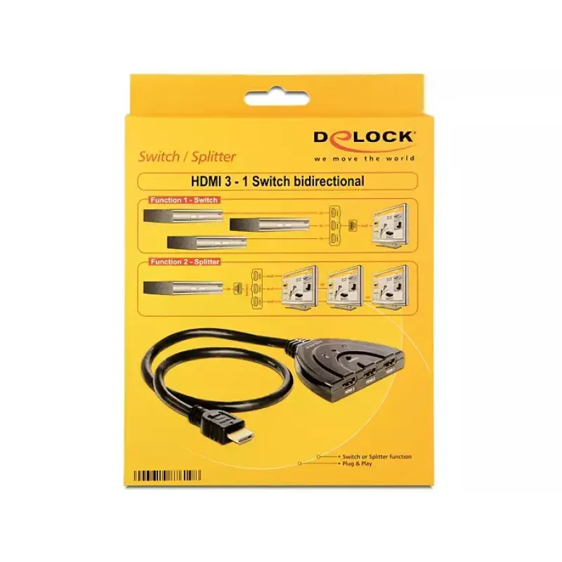 Comutador de vídeo HDMI DeLOCK 87619
