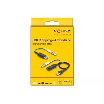 Conjunto de extensão USB DeLOCK Type-A 10 Gbit/s 0,2 m preto 66466