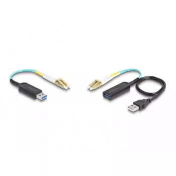 Conjunto de extensão USB DeLOCK Type-A 10 Gbit/s 0,2 m preto 66466